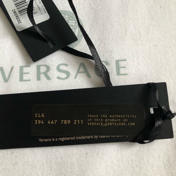 Versace Logo Embroidered Slides - Picture 11 of 13